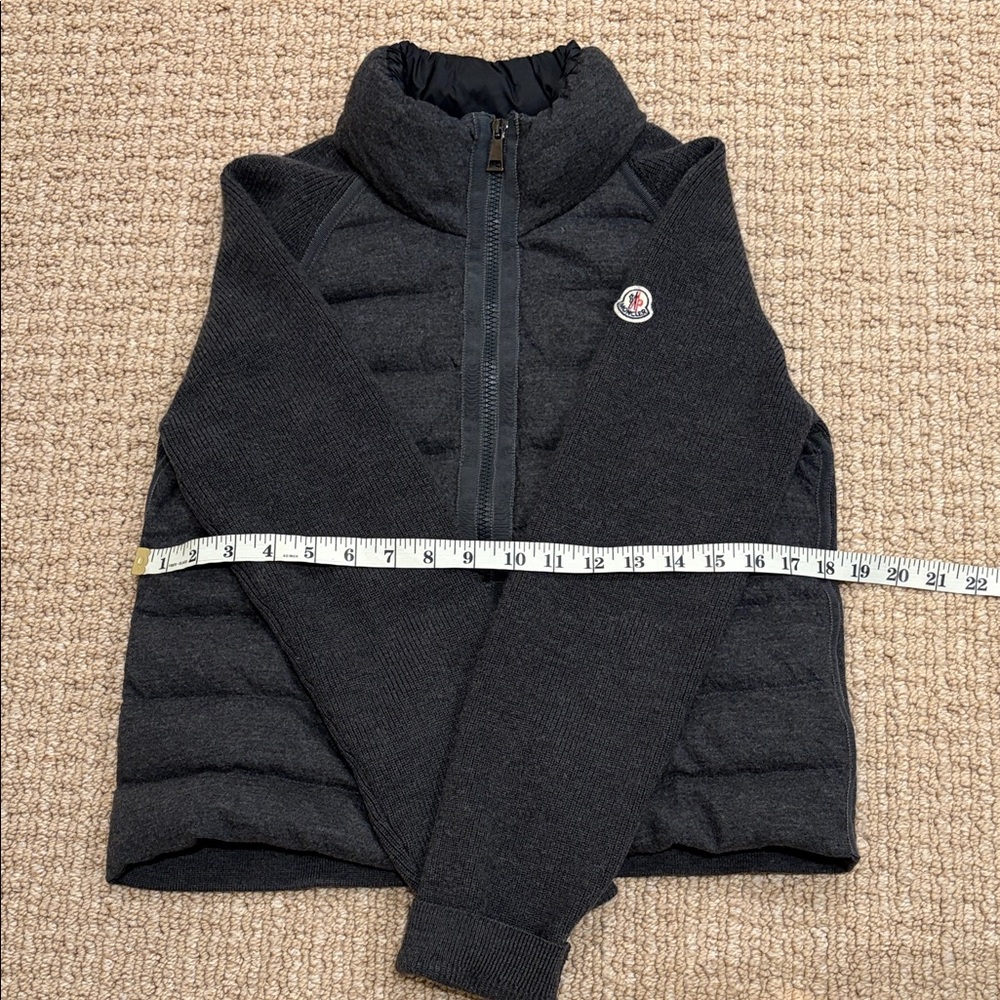 Moncler women’s dark grey sweater jacket